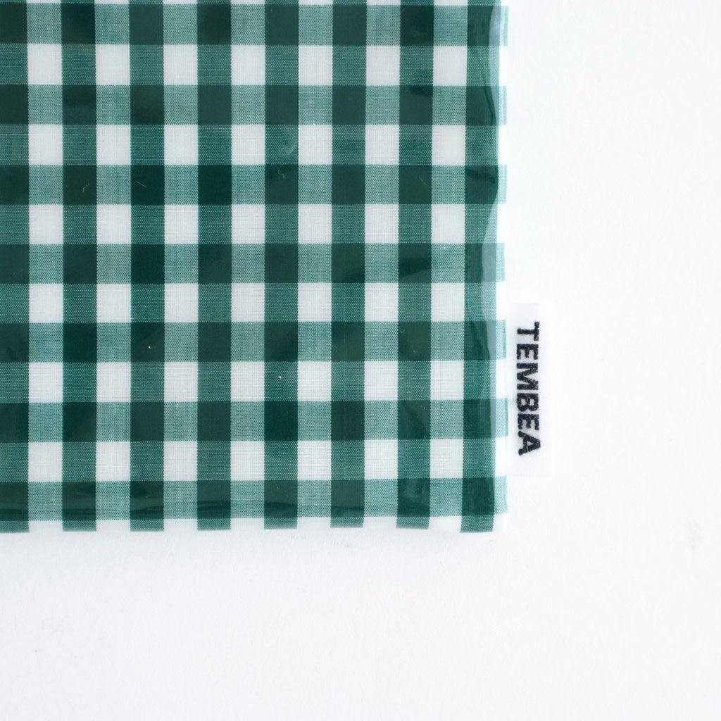 FLAT POUCH MEDIUM #GINGHAM GREEN [TMB-2565H]