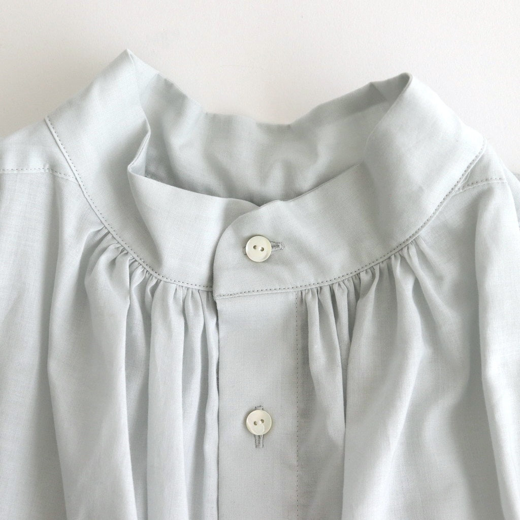 静寂の欠片 half sleeve back open blouse #Blue gray [TLF-225-sh008-la]