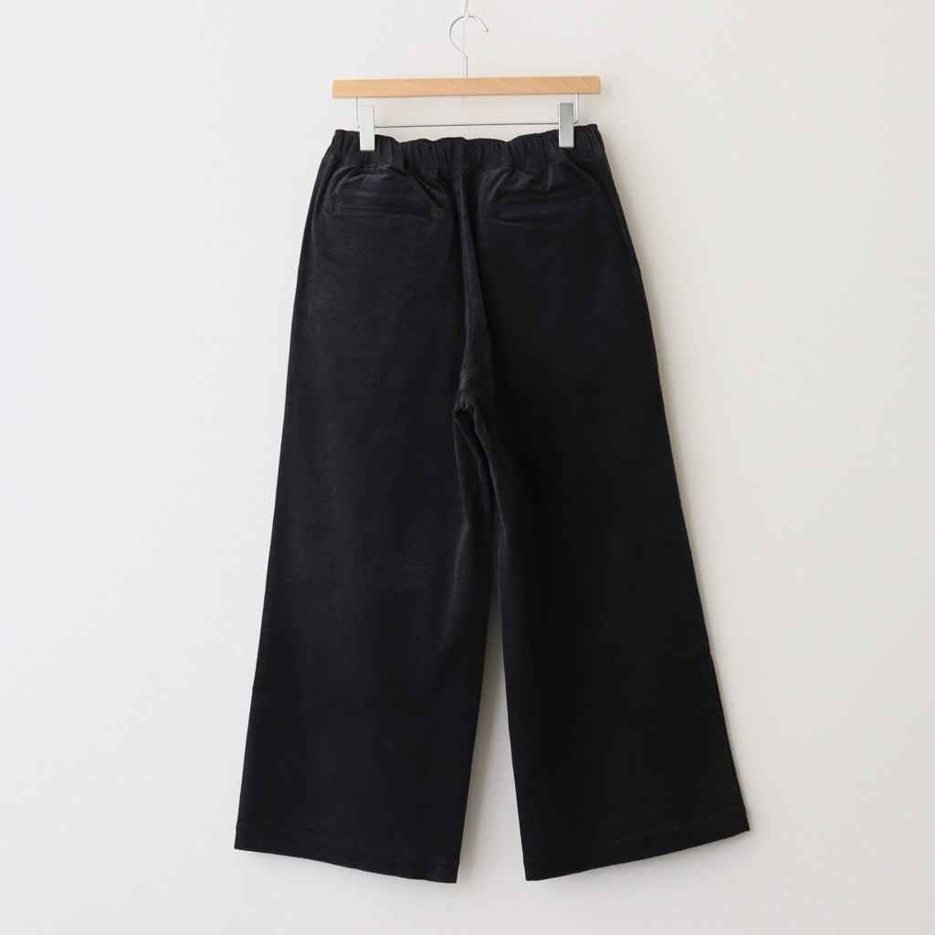 11WALE CORDUROY EASY WIDE PANTS #9900 BLACK [GNMDS2052CP]