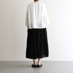 LINEN HEMP SMOCK BLOUSE #Off White [no.7421]