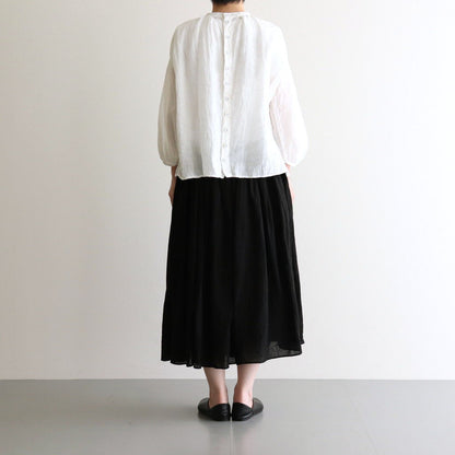 LINEN HEMP SMOCK BLOUSE #Off White [no.7421]