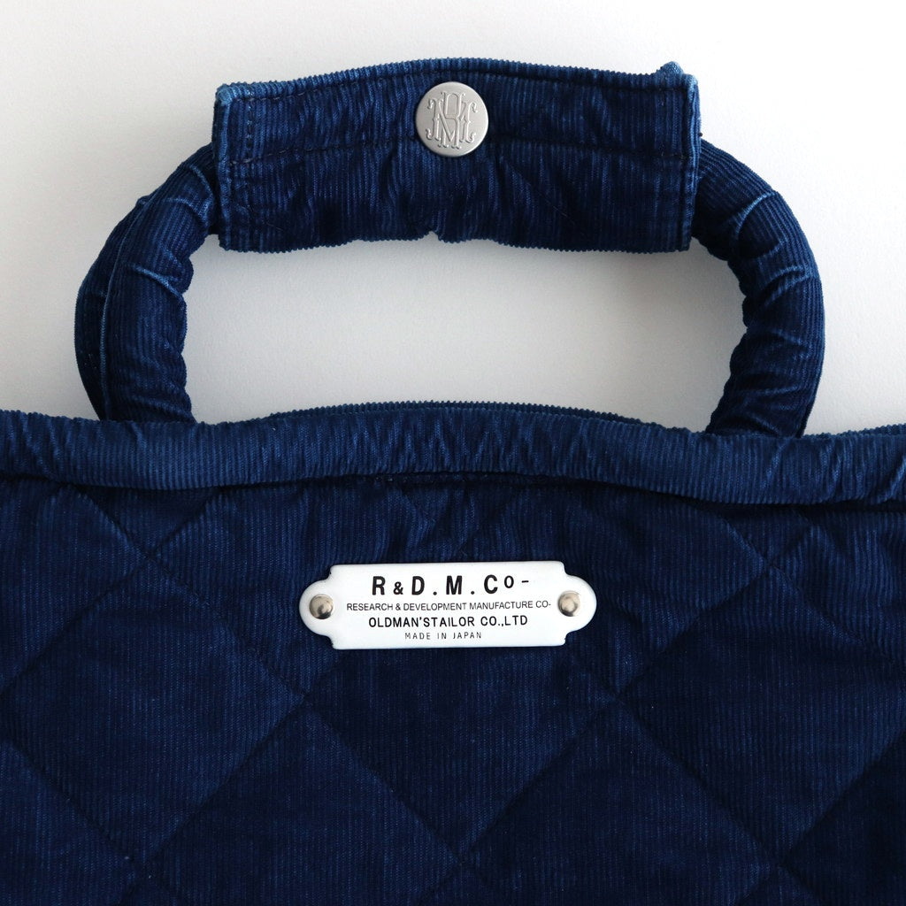 INDIGO LIGHT CORDUROY QUILTING MARCHE BAG (S) #Indigo [no.7039]