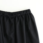 輝かしい影 Elastic waist wrap pants #Black [TLF-225-pa004-em]
