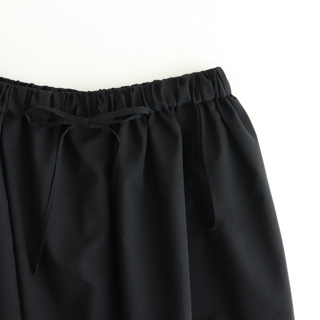 輝かしい影 Elastic waist wrap pants #Black [TLF-225-pa004-em]
