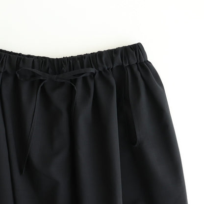 輝かしい影 Elastic waist wrap pants #Black [TLF-225-pa004-em]