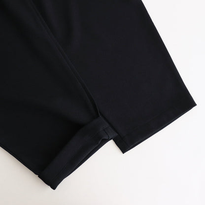 FLAVOR Wool-Like Twill Tuck Pants #Navy [TS230PT082]