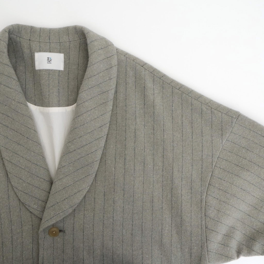 薄雲：Coat jacket #A pale stripes [13251-19103]