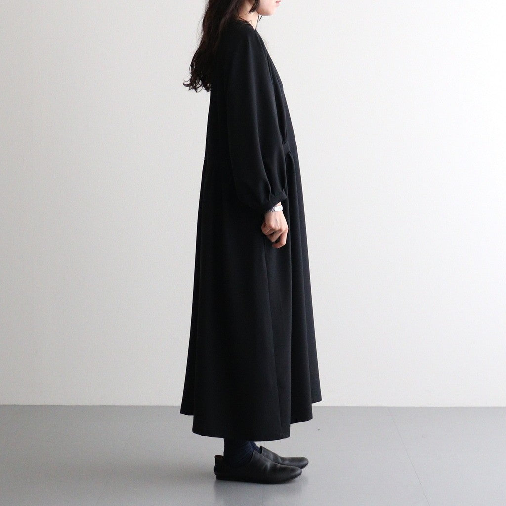 記憶の庭 Billowy sleeve dress #Black [26F-SH045-RP]