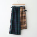 【 O'NEIL OF DUBLIN × UNFIL 】worsted wool asymmetry kilt skirt #mulch B [WVFL-UW134]
