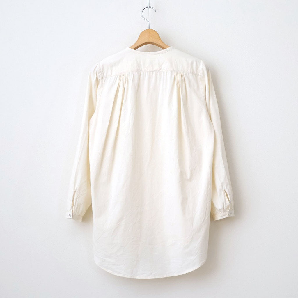 砂の記憶：Collarless shirt #ecru [11261-03107]