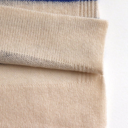 maison de montage / Basque Pullover #ivory / blue [mdm01-07]