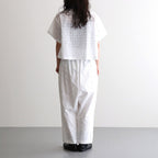 ⼼の花苑 Relaxed-fit trousers #white [TLF-226-PT007-ec]
