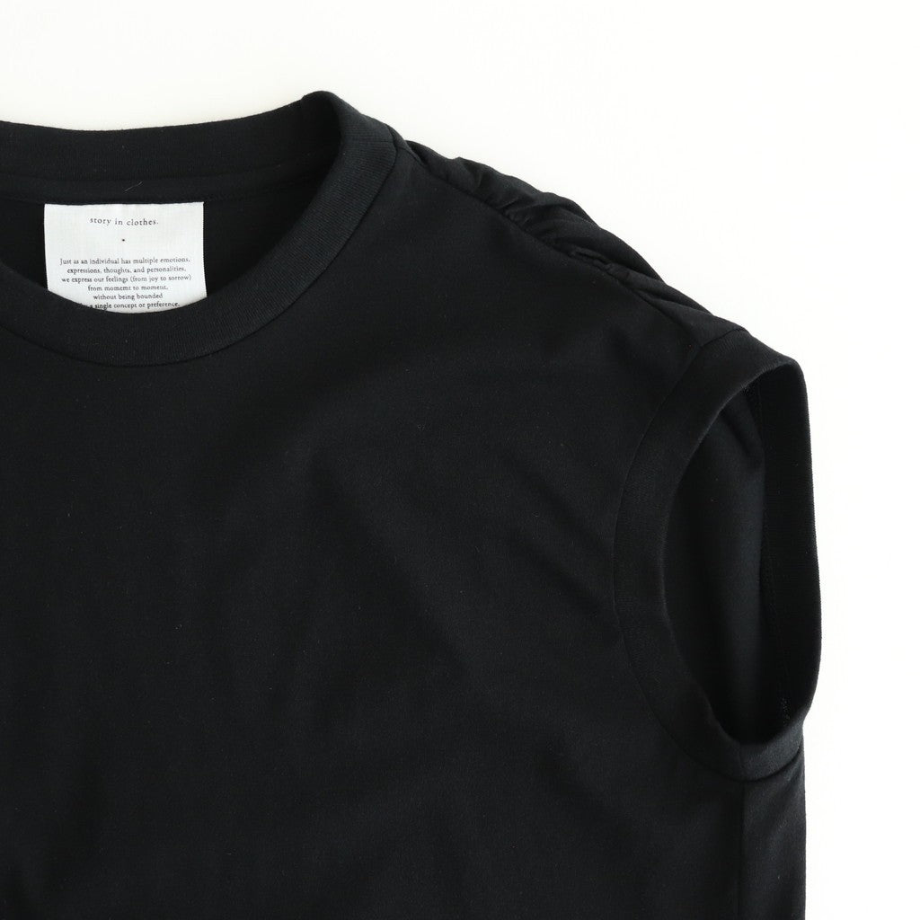 Sleeveless top #Black [TLF-225-cs001-ocj]