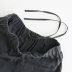 40s FRENCH LINEN DYED CANVAS 2TUCK WIDE EASY PANTS #9800 CHARCOAL [GNMDS2502FL]
