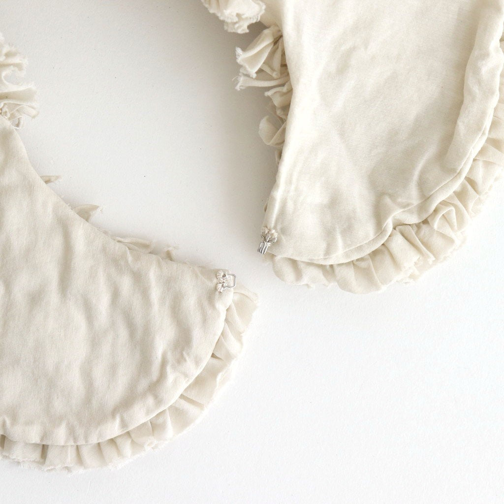 G.D COTTON SILK FRILL COLLAR #Ivory [no.7369]