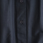 40s COTTON POPLIN PLAIN REGULAR COLLAR SHIRT WITH GATHER #3900 NAVY [NSL26522]