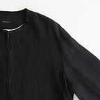 DENSELY LINEN TRIMING BOLERO #Black [no.7311]