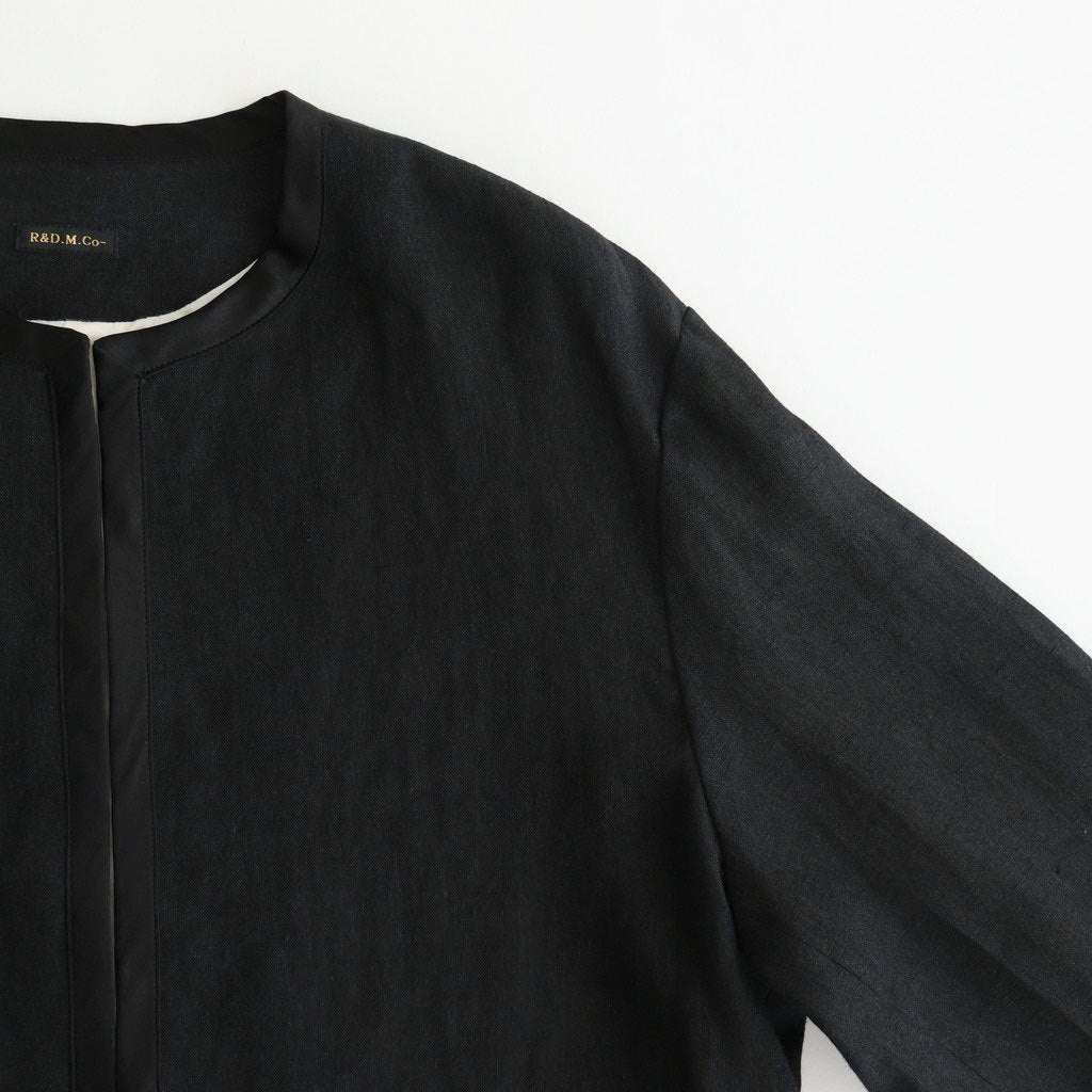DENSELY LINEN TRIMING BOLERO #Black [no.7311]