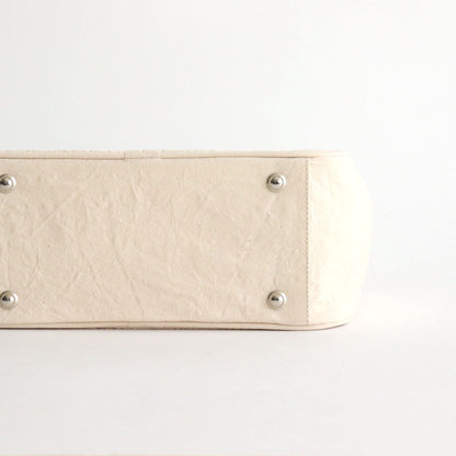 HIGH COUNT COTTON BOSTON BAG #Natural [no.7401]