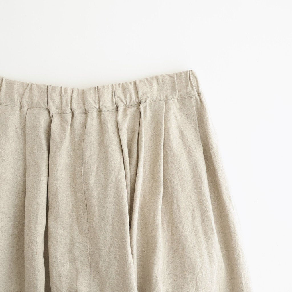 フレンチリネン/東炊きストライプ ギャザータックPT #012 キナリ [TS260PT074]