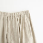 フレンチリネン/東炊きストライプ ギャザータックPT #012 キナリ [TS260PT074]