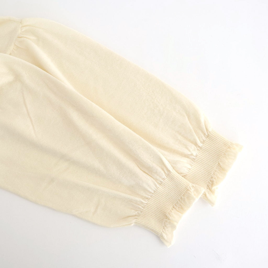 存在すること：Gathered sleeves sweater #ivory [13243-13109]