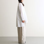 40s FRENCH LINEN DYED CANVAS 2TUCK WIDE EASY PANTS #8200 LINEN [GNMDS2502FL]