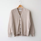 14GG PLAIN STITCH COTTON/NYLON/SILK V-NECK CARDIGAN #8200 LT.BEIGE [NNSL26503]