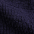 80s ORGANIC DOBIE CHECK(OVERDYE) CREW-NECK P/O HALF/SL SHIRT WITH PINTUCK #2813 D.PURPLE [NMDS25251D]