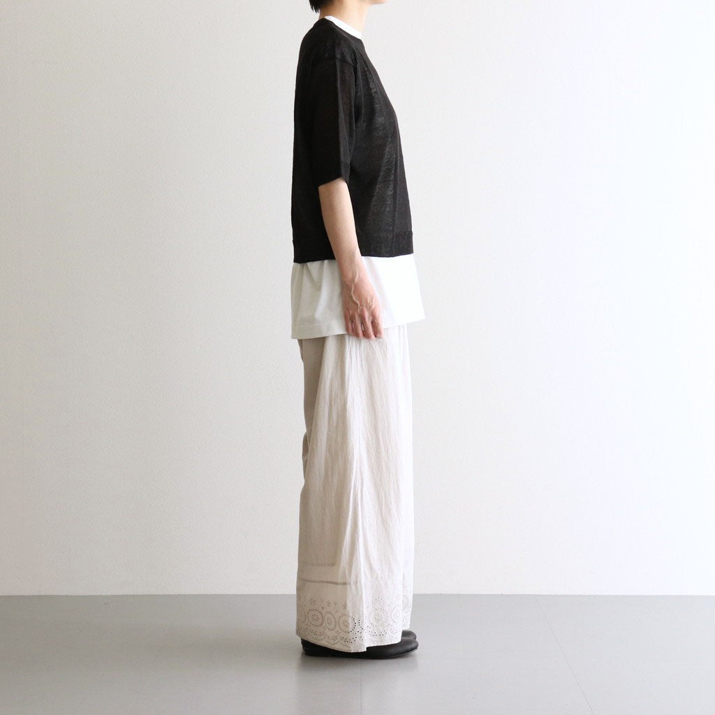Jenner Linen Knit Crew #Black [A232251TK765]