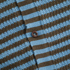 Stripe Cardigan #Blue x Brown [Oni067]