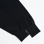 14GG 2PLY PLAIN STITCH COTTON/WOOL/CASHMERE TURTLE NECK PULLOVER #9900 BLACK [GNSL24541]