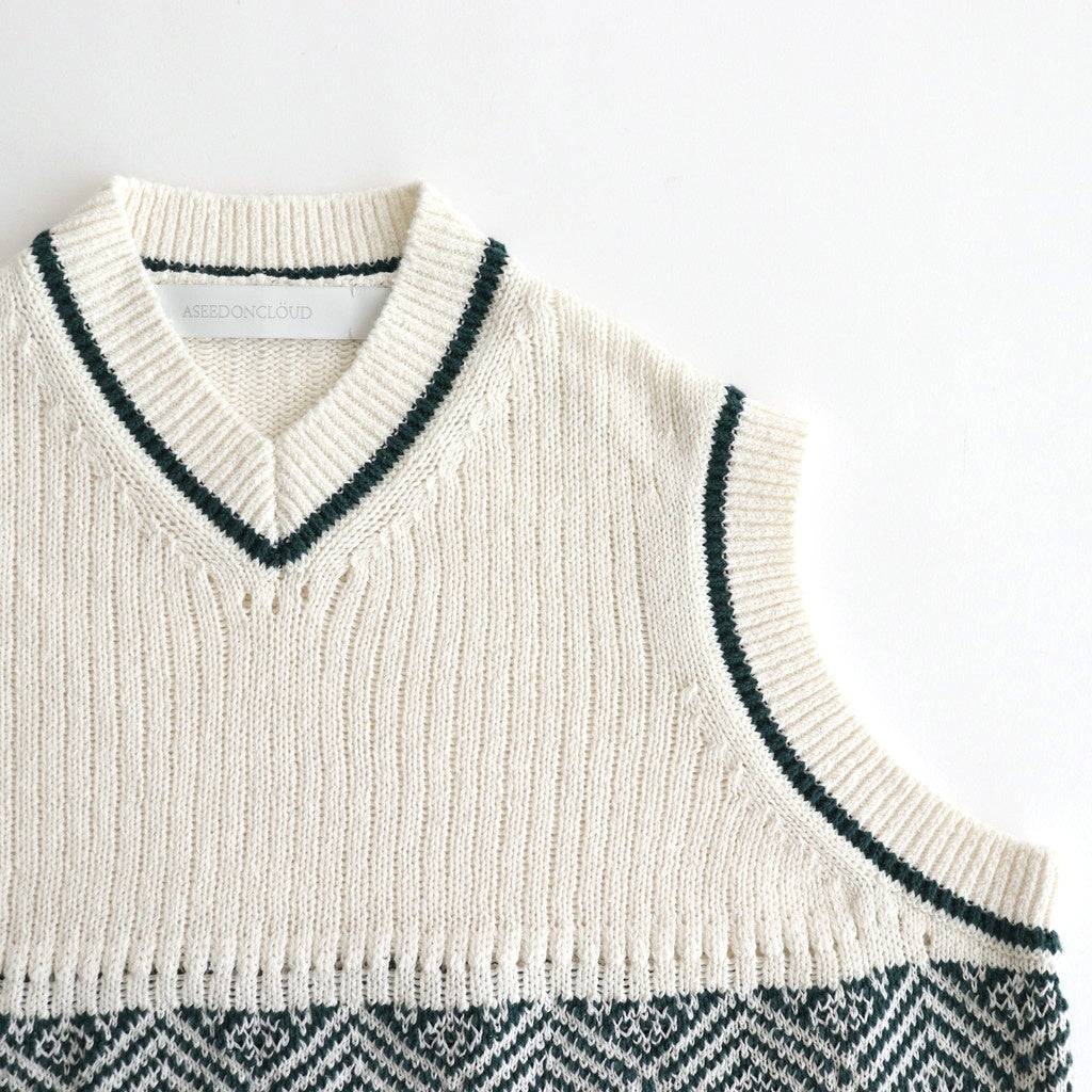 family traditions knit vest #Off white [251803]