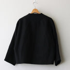 単純なる風景 Funnel collar cocoon jacket #black [TLF-125-jk001-wlc]