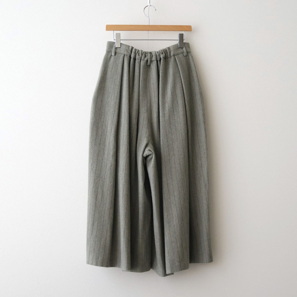 薄雲：Wide pants #A pale stripes [13251-19413]