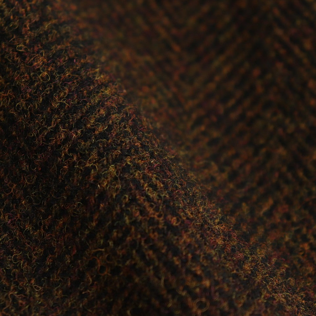 Bishu original wool herringbone stand collar coat #brown herringbone [TS243CO080]