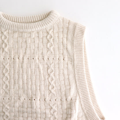 Recycled-Cotton Vest #Ecru [oni059]