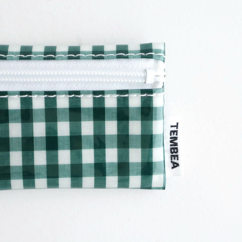 FLAT POUCH MINI #GINGHAM GREEN [TMB-2352A]