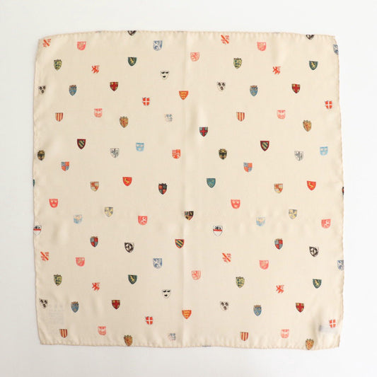 COAT OF ARMS SILK SCARF #Beige [no.7387]