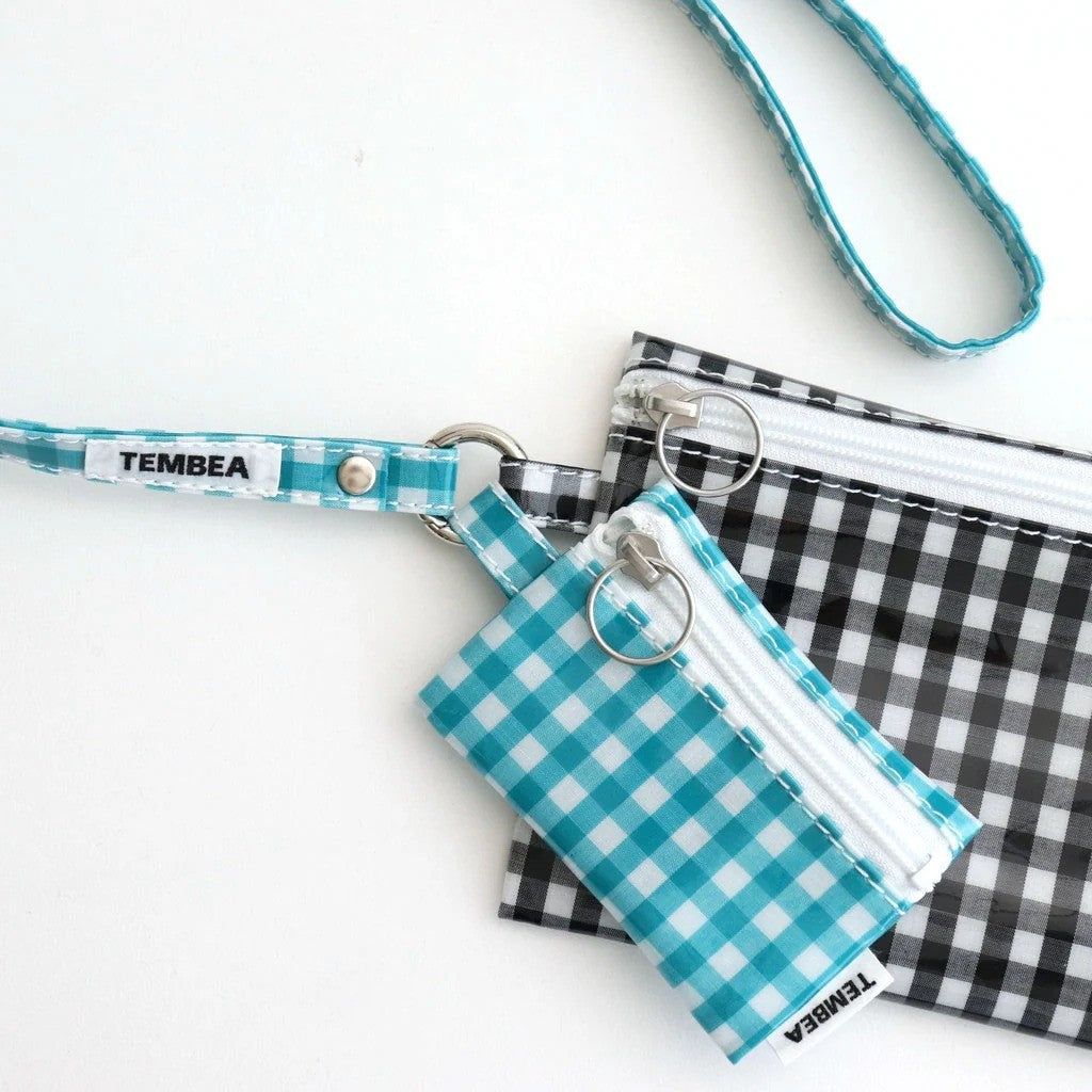 FLAT POUCH MEDIUM #GINGHAM BLACK [TMB-2565H]