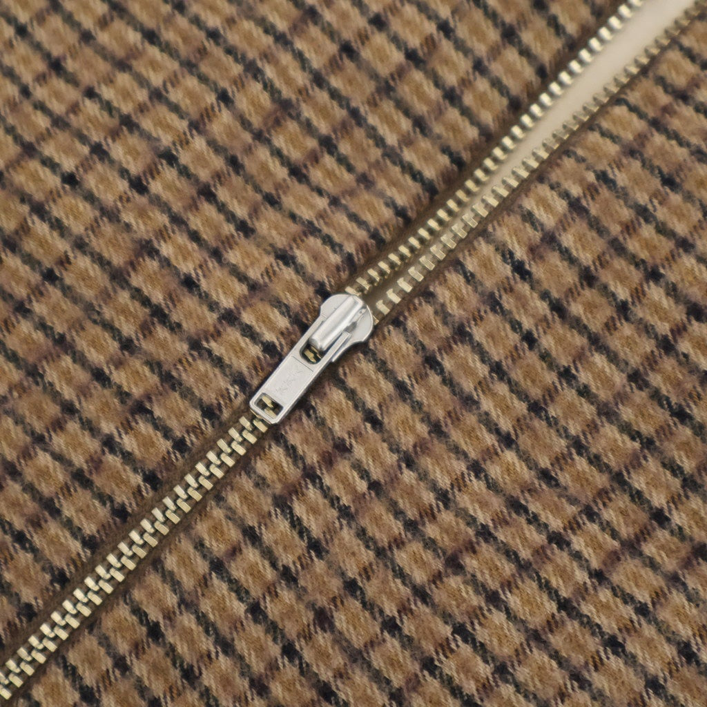 COTTON WOOL SHIRRING VEST #Check [no.7701]