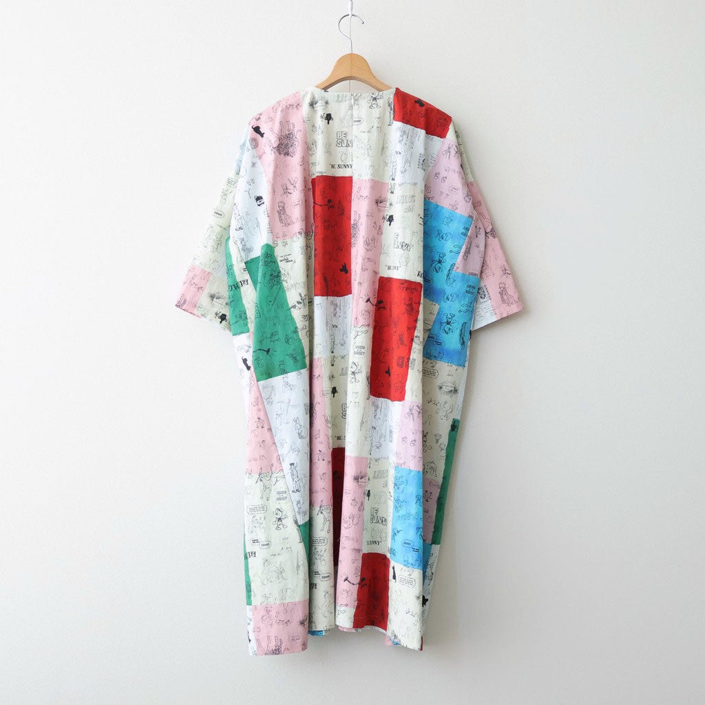 MOSAIC GRAFFITI PULLOVER DRESS #Multi [no.7964]