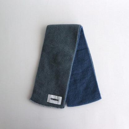 MUFFLER MOHAIR #SLATE BLUE/GREY [TMB-GNT5]