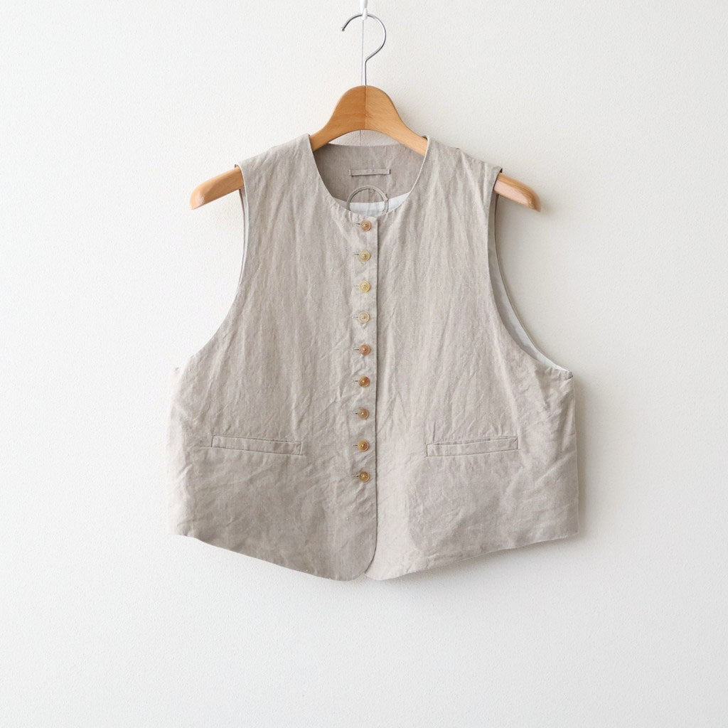 Binet Linen Vest #OAT [A232261TJ846]