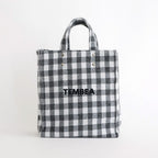 PAPER TOTE SMALL NEEDLE PUNCH #GINGHAM BLACK [TMB-2286H]