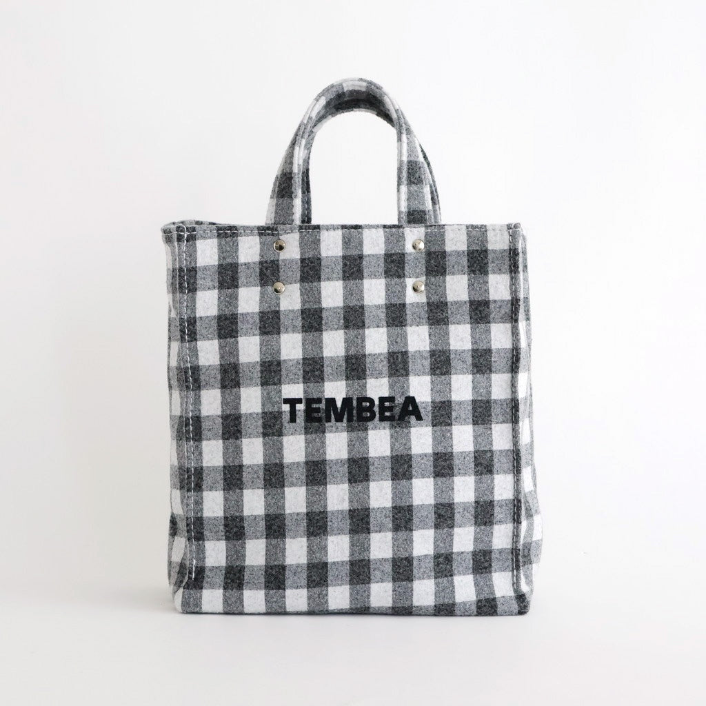 PAPER TOTE SMALL NEEDLE PUNCH #GINGHAM BLACK [TMB-2286H]