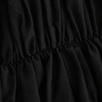 GARMENT DYE LAWN SHIRRING VEST #Black [no.7521]