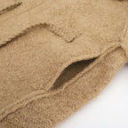 mohair & shetland wool jumbo loop knit jacket #camel [WVFL-UW130]