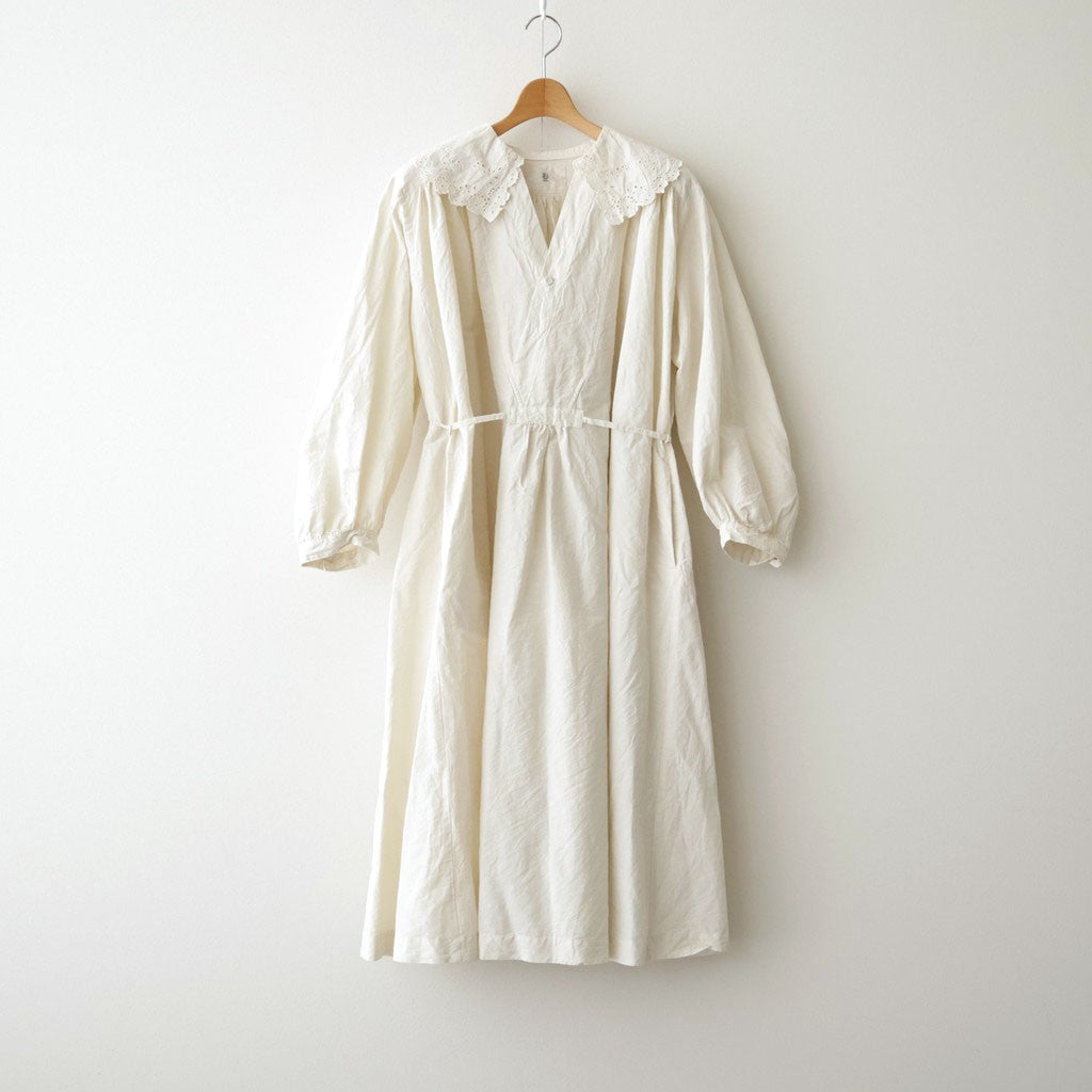 乾いた庭：レースカラーワンピース #powder pink [13261-05111]