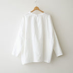 乾いた庭：ヘムレースオーバーシャツ #white [13261-05207]
